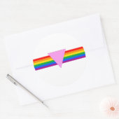 Gay Pride-Dreieck-Design Runder Aufkleber (Umschlag)