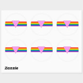 Gay Pride-Dreieck-Design Runder Aufkleber (Blatt)