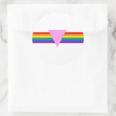 Gay Pride-Dreieck-Design Runder Aufkleber (Tasche)