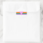 Gay Pride-Dreieck-Design Runder Aufkleber (Tasche)