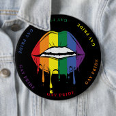 Gay Pride Drilling Paint Rainbow Lips Button (Beispiel)
