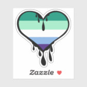 Gay Pride Driving Heart Aufkleber (Blatt)