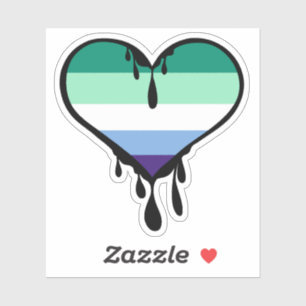 Gay Pride Driving Heart Aufkleber