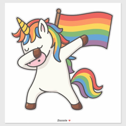 Gay Pride Einfärben mit Fahne Aufkleber (Blatt)