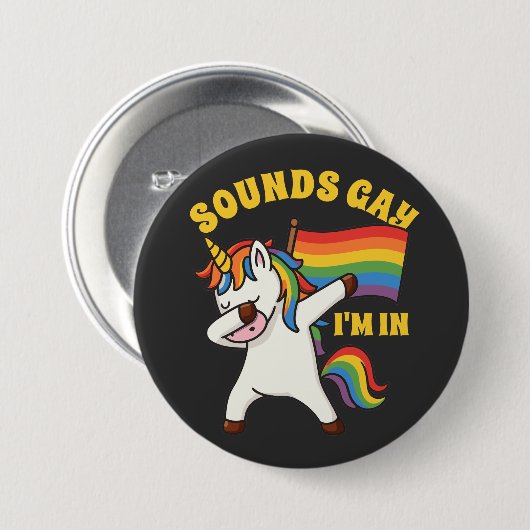 Gay Pride Einfärben mit Fahne Button (Vorne & Hinten)