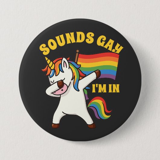 Gay Pride Einfärben mit Fahne Button (Vorderseite)