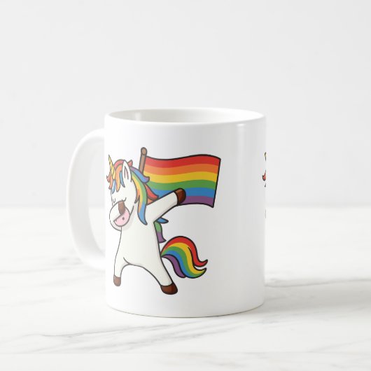 Gay Pride Einfärben mit Fahne Kaffeetasse (Vorderseite Links)