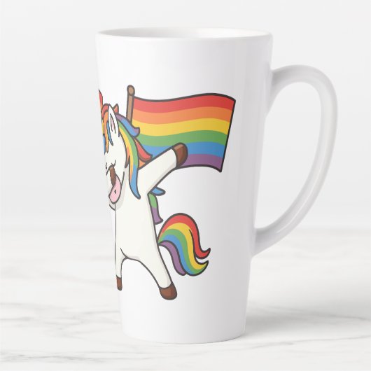 Gay Pride Einfärben mit Fahne Milchtasse (Rechts)