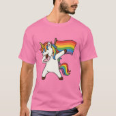 Gay Pride Einfärben mit Fahne T-Shirt (Vorderseite)