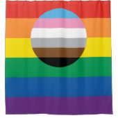 Gay Pride-Einschließungsflagge Duschvorhang (Vorderseite)