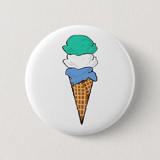 Gay Pride Eiscreme Button (Vorderseite)