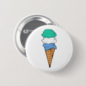 Gay Pride Eiscreme Button (Vorne & Hinten)