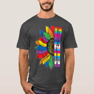 Gay Pride Equality LGBT Sonnenblumen Rainbow LGBTQ T-Shirt