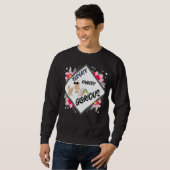 Gay Pride erhöht Körper und Glorious Poodle Sweatshirt (Vorne ganz)