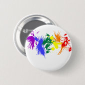 Gay Pride-Farbe Button (Vorne & Hinten)