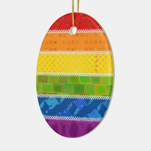 Gay Pride-Farben Keramikornament (Links)