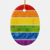 Gay Pride-Farben Keramikornament (Vorne)