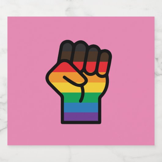 Gay Pride Faust Bierflaschenetikett (Einzelnes Label)