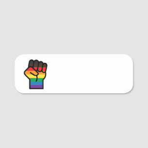 Gay Pride Faust Namensschild