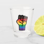 Gay Pride Faust Schnapsglas (Vorderseite)