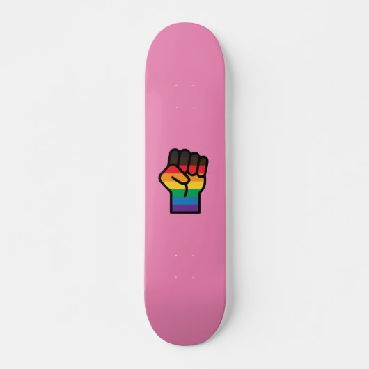 Gay Pride Faust Skateboard (Vorne)