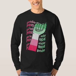 Gay Pride Fist Abrosexual Flag Prith Month Lgbt Ab T-Shirt
