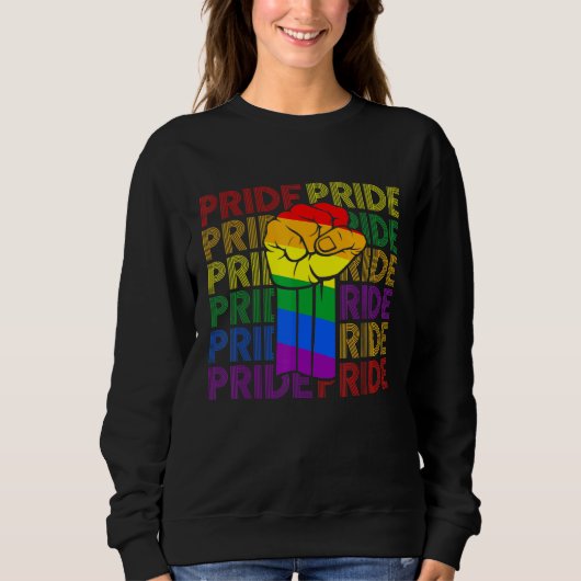 Gay Pride Fist Bump Lgbt - Lgbtq Lesbian Lgbt Mont Sweatshirt (Vorderseite)