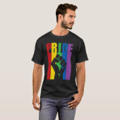Gay Pride Fist Lgbt Rainbow Lgbtq Lesbian Pride Mo T-Shirt (Vorne ganz)