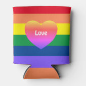Gay Pride Flag Farbenfrohe Regenbogen LGBTQ Dosenkühler (Vorderseite)