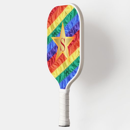Gay Pride-Flag für LGBTQ-Regenbogen Pickleball Schläger (Links)