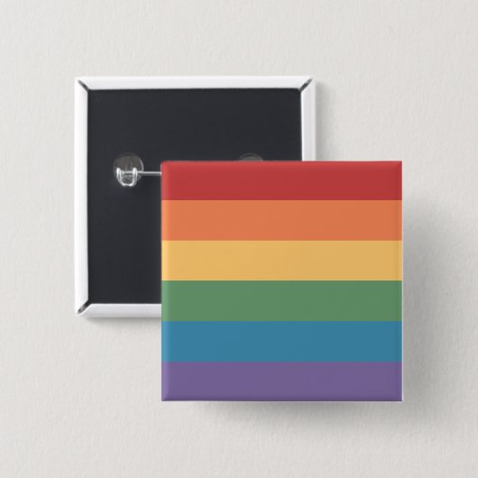 Gay Pride-Flag gepflegt Button (Vorne & Hinten)
