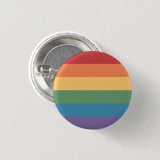 Gay Pride-Flag gepflegt Button (Vorne & Hinten)