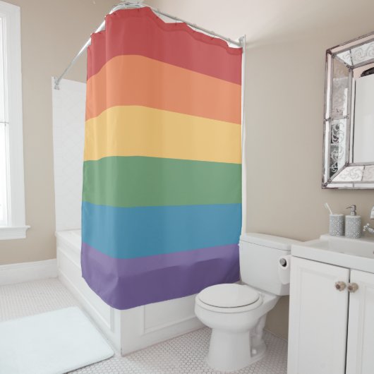 Gay Pride-Flag gepflegt Duschvorhang (Beispiel)
