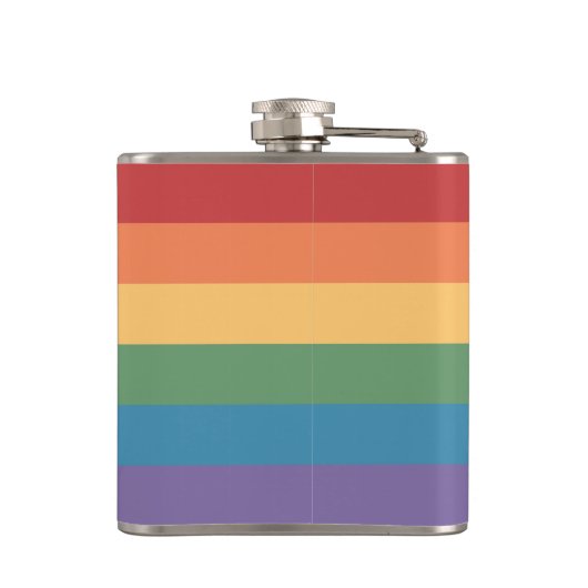 Gay Pride-Flag gepflegt Flachmann (Rückseite)