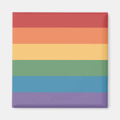 Gay Pride-Flag gepflegt Magnet (Vorne)