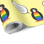 Gay Pride Flag Gespräch mit Pinguin Geschenkpapier (Rolleneckpunkt)