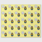 Gay Pride Flag Gespräch mit Pinguin Geschenkpapier (Flach)