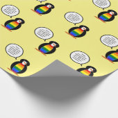 Gay Pride Flag Gespräch mit Pinguin Geschenkpapier (Ecke)