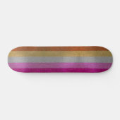 Gay Pride Flag Glitzer Glitzern Skateboard (Horizontal)