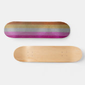 Gay Pride Flag Glitzer Glitzern Skateboard (Horizontal)