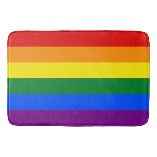 Gay Pride Flag Groß Badematte (Vorderseite)