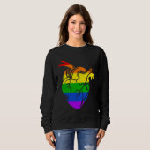 Gay Pride Flag Heart LGBTQ Trans Lesbian Queer Pri Sweatshirt (Vorne ganz)