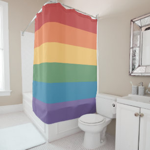 Gay Pride Flag Heathered Duschvorhang