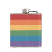 Gay Pride Flag Heathered Flachmann (Rückseite)