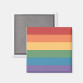 Gay Pride Flag Heathered Magnet (Vorderseite/Rückseite)