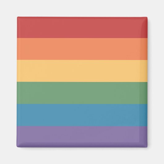 Gay Pride Flag Heathered Magnet (Vorne)