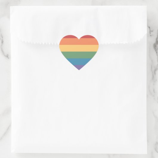 Gay Pride Flag Herz Herz-Aufkleber (Tasche)