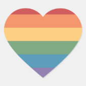 Gay Pride Flag Herz Herz-Aufkleber (Vorderseite)