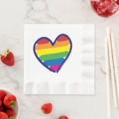 Gay Pride-Flag-Herz Serviette (Beispiel)