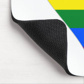 Gay Pride Flag Herzstück Funky - Grau Mousepad (Ecke)